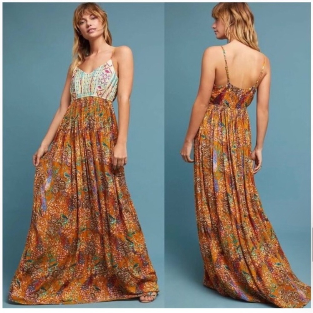 RAGA Anthropologie Parkland Maxi Dress Sz M